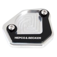 Hepco&Becker Seitenständerplatte silber/schwarz...