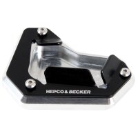 Hepco&Becker Seitenständerplatte silber/schwarz...