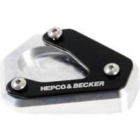 Hepco&Becker Seitenständerplatte silber/schwarz Kawasaki ER-6n/6f (2012-2016)